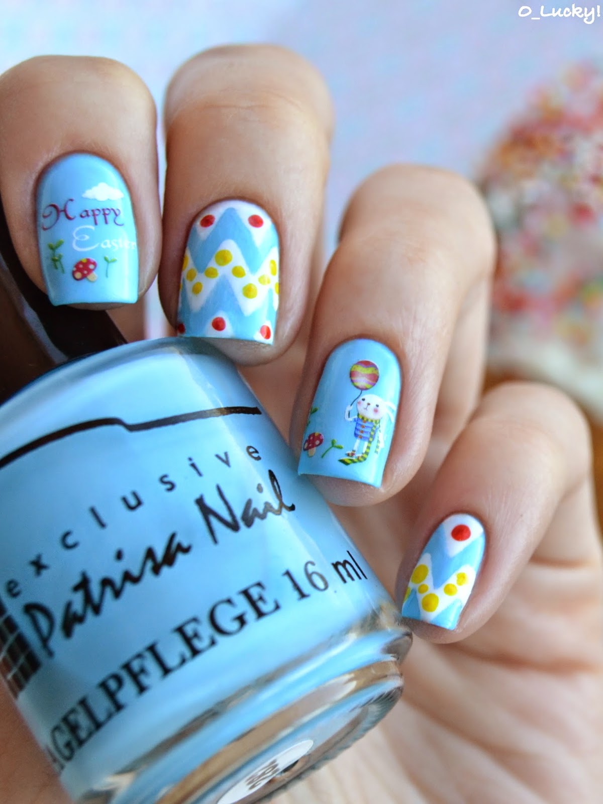 Манікюр у стилі максималізм з квітковими та геометричними наліпками